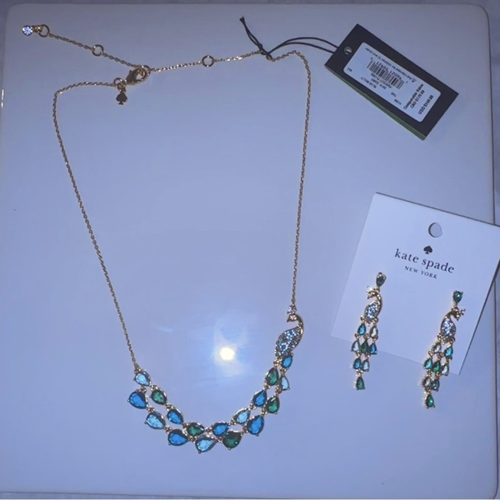 Kate Spade Perfect Plume Earrings and Necklace